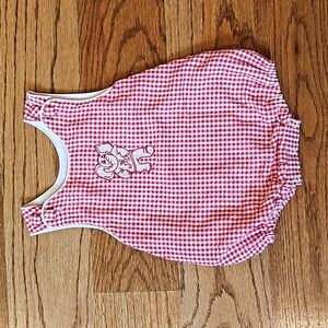 LIL CACTUS Alabama Big Al Seersucker Gingham Romper, Size 3-6 Month